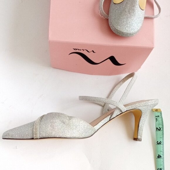 Nina Beckie-YG  Silver Refine Elegant Strappy Women's Shoes Size 10M - Picture 6 of 10